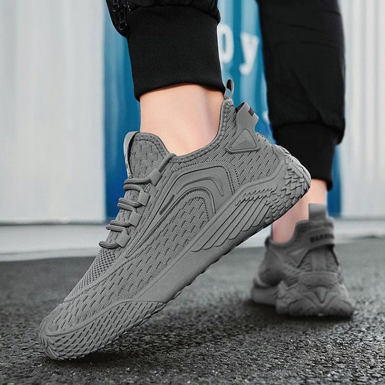 Sneakers Sportive da Uomo con Lacci, Punta Tonda e Suola Piatta