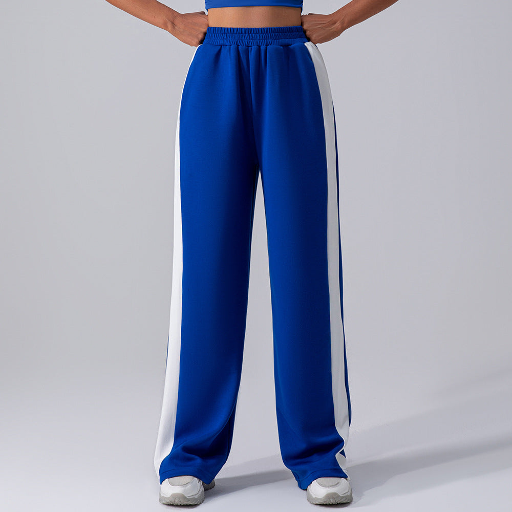 Pantaloni da Donna a Vita Alta con Gamba Dritta e Vestibilità Elasticizzata