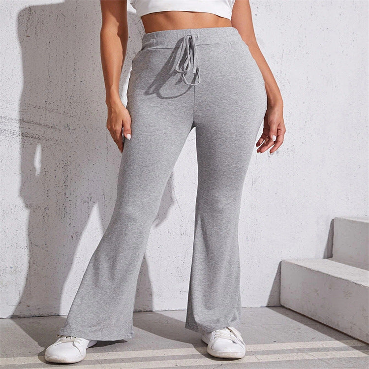 Pantaloni Donna a Vita Alta con Elastico e Gamba Ampia – Stile Pantaloni