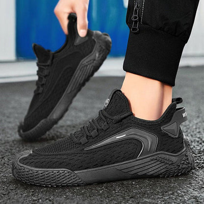 Sneakers Sportive da Uomo con Lacci, Punta Tonda e Suola Piatta