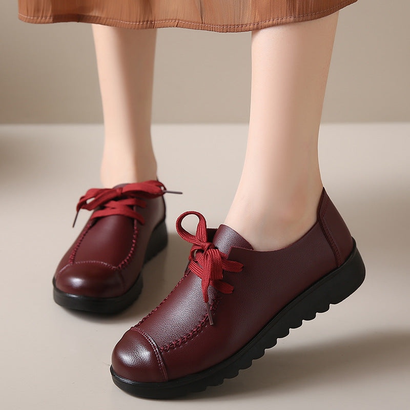 Zapatos de trabajo bajos para mujer, negros, con suela suave y diseño antideslizante