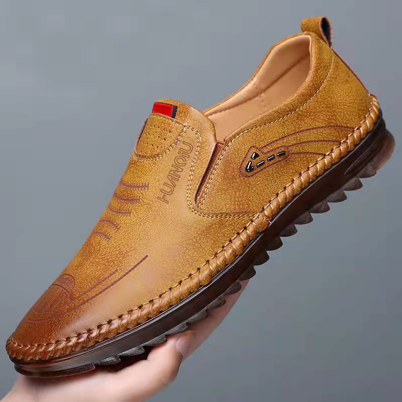 Sneakers da Uomo con Aspetto Pelle e Tomaia Traspirante – Suola Antiscivolo