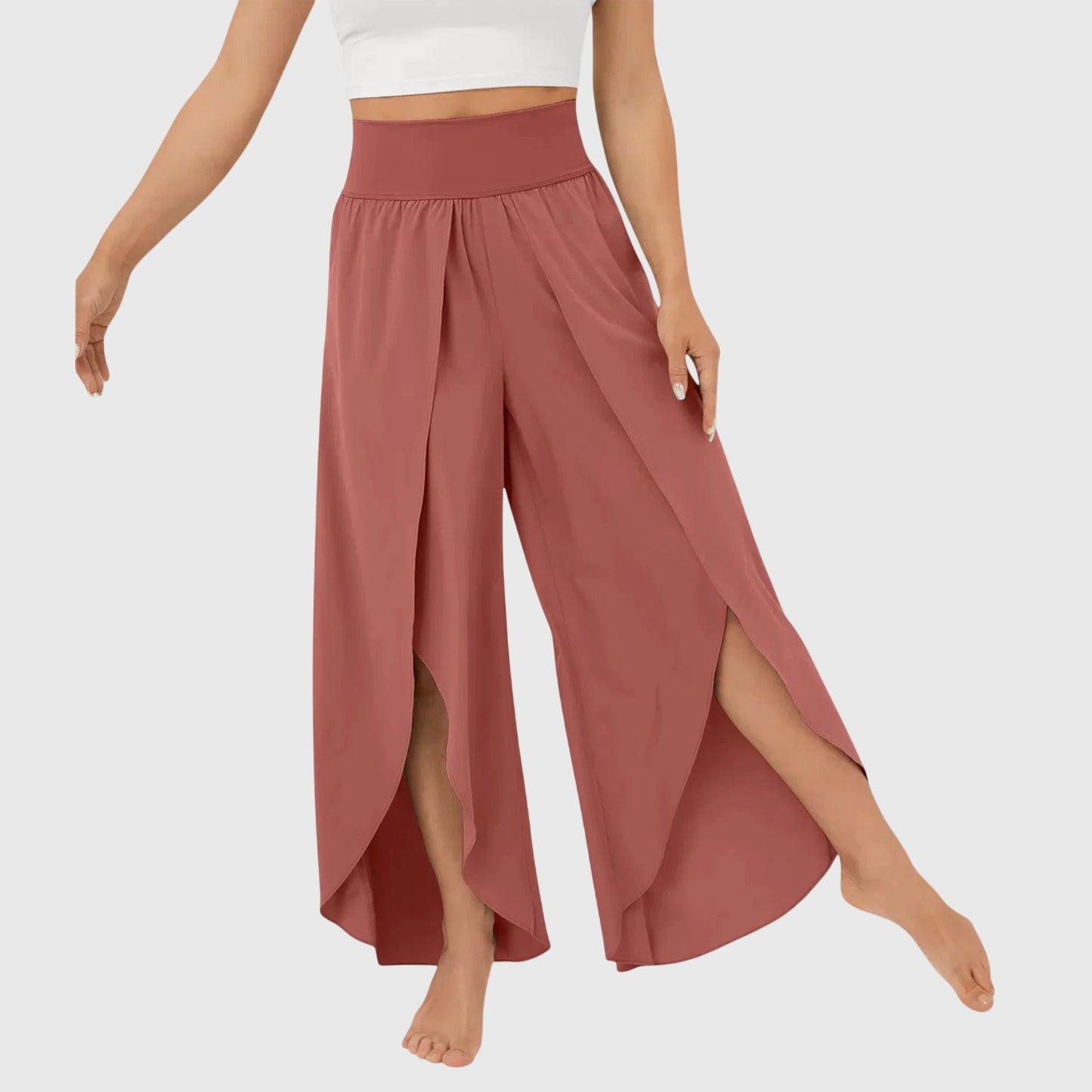 Sommerbukser til kvinder med vide ben, behagelig pasform – let casual stil