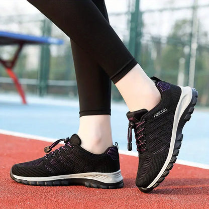 Damesneakers i åndbart mesh med polstret indersål – Støtte til fodens bue