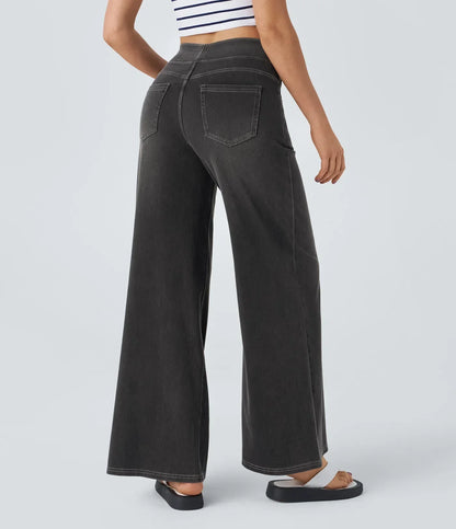 High Waist Women's Pants with Elastic Band