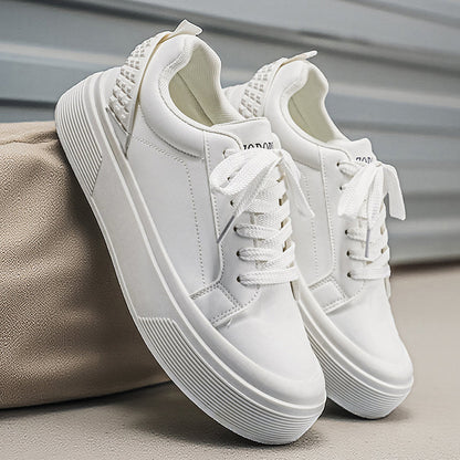 Zapatillas de skate con plataforma para hombre – Diseño con cordones – Aspecto de cuero