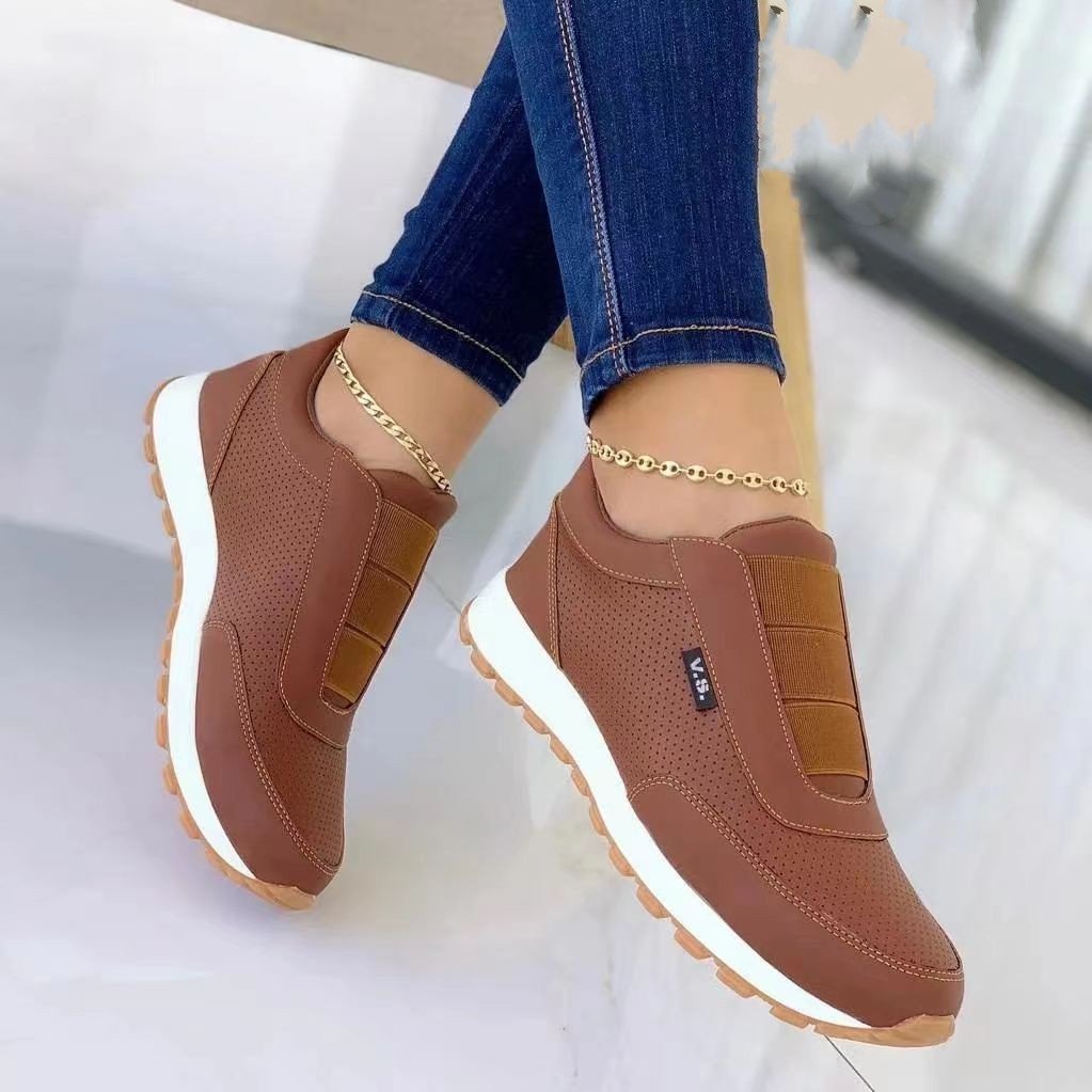 Sneakers Donna Flat con Punta Tonda – Design Slip-On a Taglio Basso