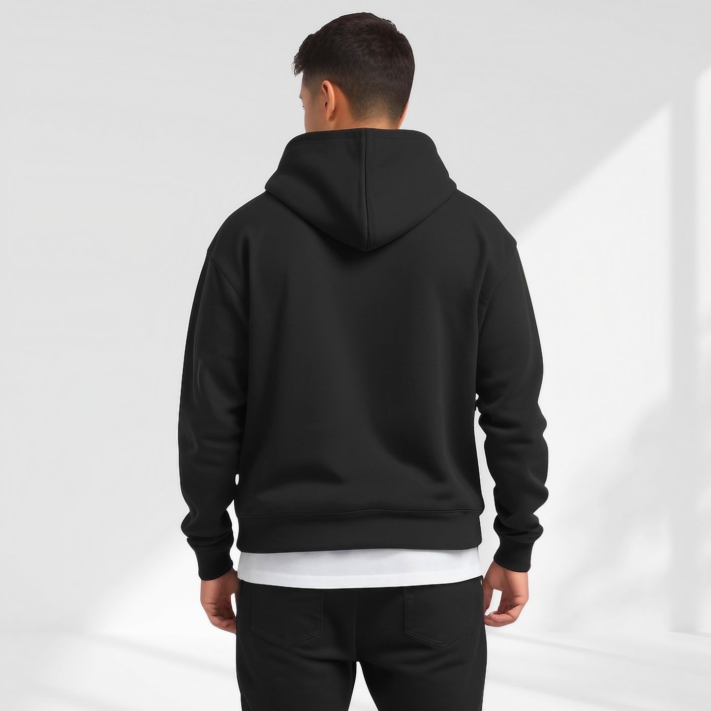 Felpa Uomo con Cappuccio Oversize, Spalle Basse e Tasca Frontale – Felpa Style