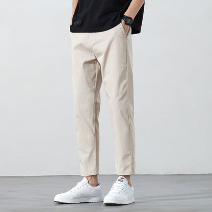 Pantaloni Uomo Estivi Cropped a Gamba Dritta – Leggeri e Micro Elasticizzati
