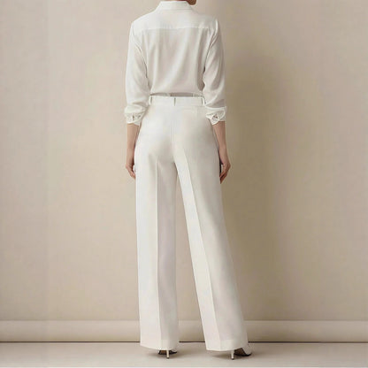 Women's High-Waisted Straight-Leg Pants – Full Length