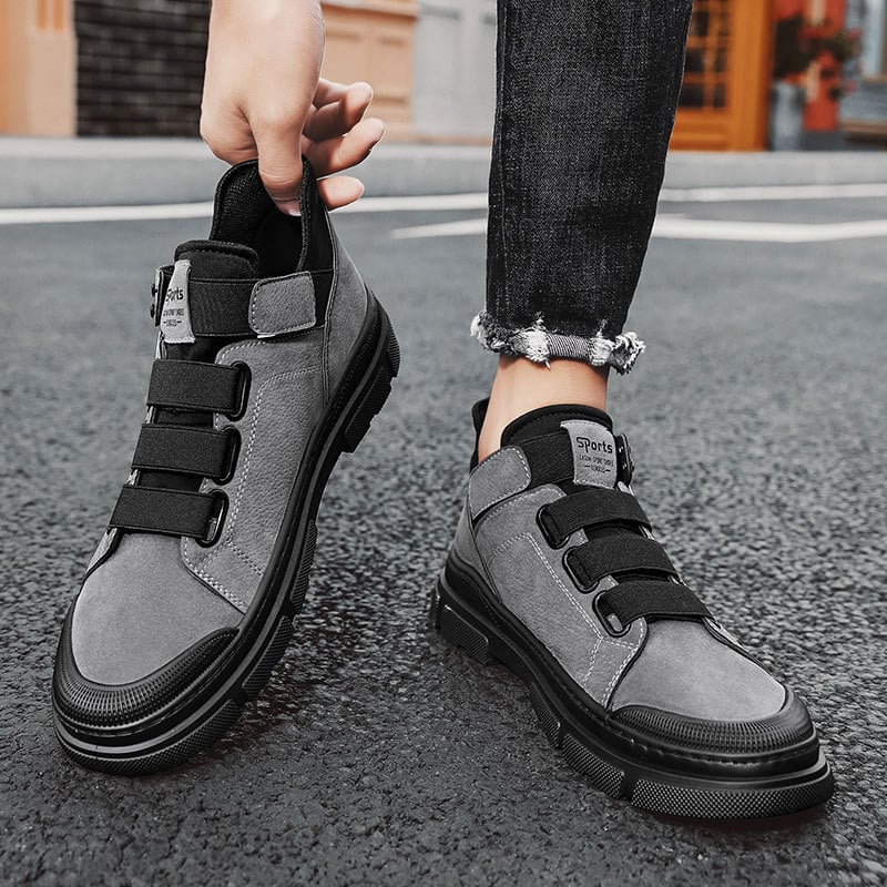 Sneakers Invernali da Uomo con Fascia Elastica e Design a Mezza Gamba