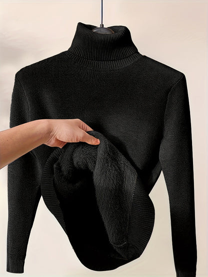 Maglione Donna Collo Alto Elasticizzato con Tessuto Liscio – Stile Quotidiano