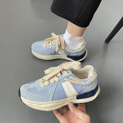 Men's Sports Shoes with Laces, Round Toe, and Low Heel
