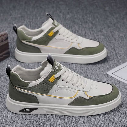 Sneakers Uomo in Tela Traspirante a Profilo Basso con Lacci – Stile Casual Quotidiano