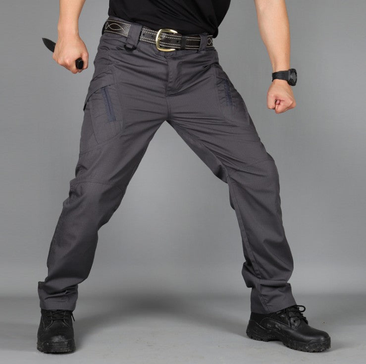 Pantaloni Uomo Dritti Vita Media con Cerniera Microelasticità