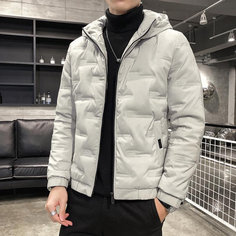 Chaqueta de invierno acolchada gruesa para hombre con cierre frontal de cremallera