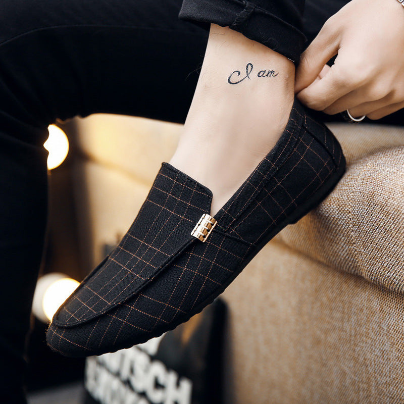 Mocassini Uomo Senza Lacci in Tela – Scarpe Casual da Passeggio