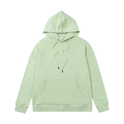 Herre hættetrøje med lange ærmer og ensfarvet design