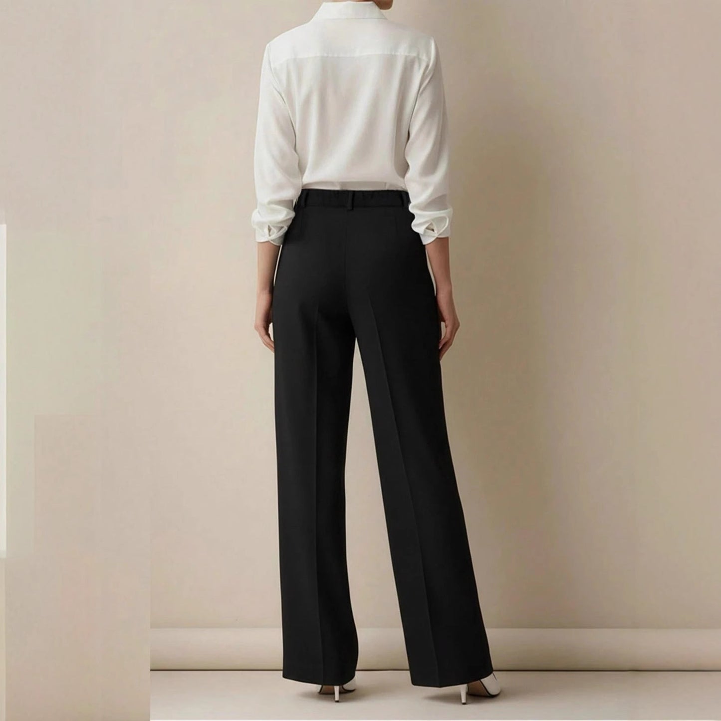 Women's High-Waisted Straight-Leg Pants – Full Length