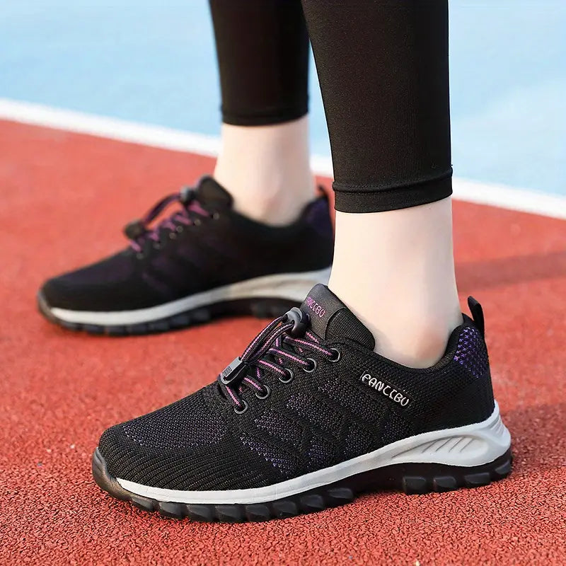 Damesneakers i åndbart mesh med polstret indersål – Støtte til fodens bue