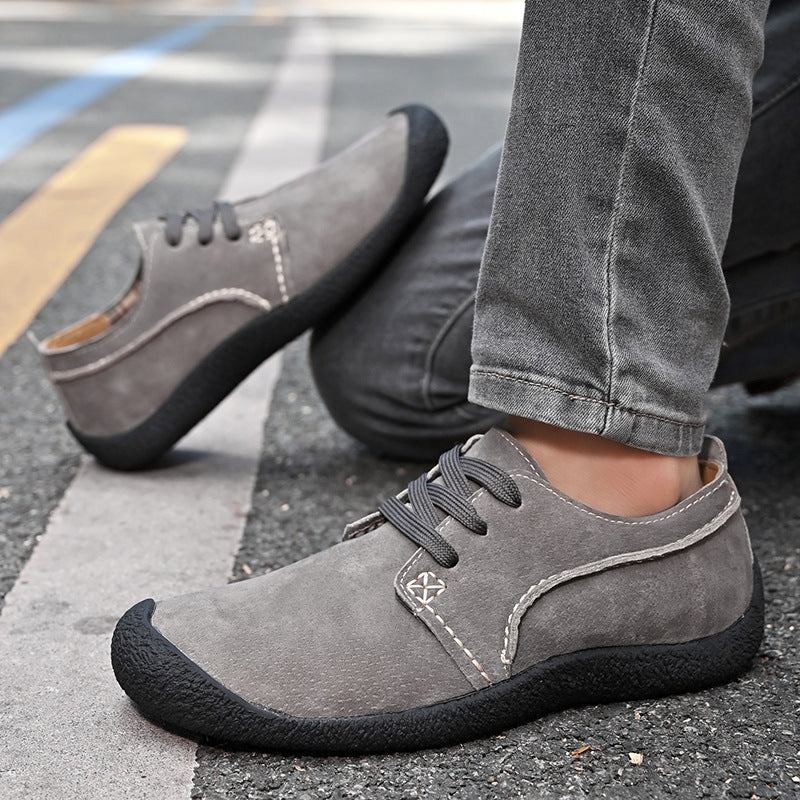 Scarpe Uomo da Escursionismo con Lacci e Punta Arrotondata – Stile Outdoor Casual