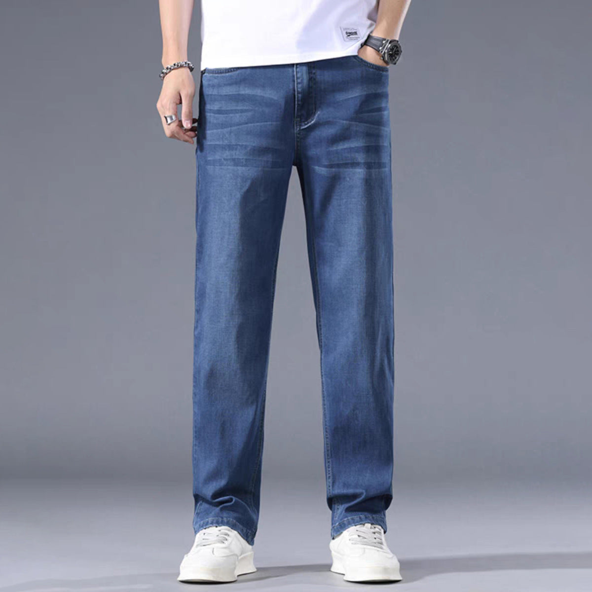 Men's Slim Fit Mid-Rise Denim Pants – Denim Style