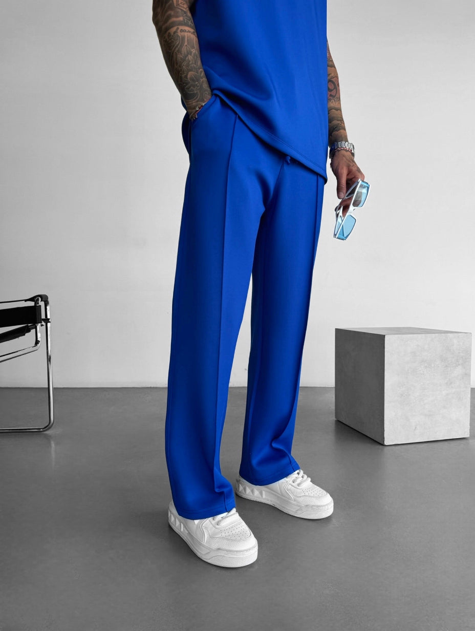 Men's Lounge Set with Sleeveless Top and Tailored Pants