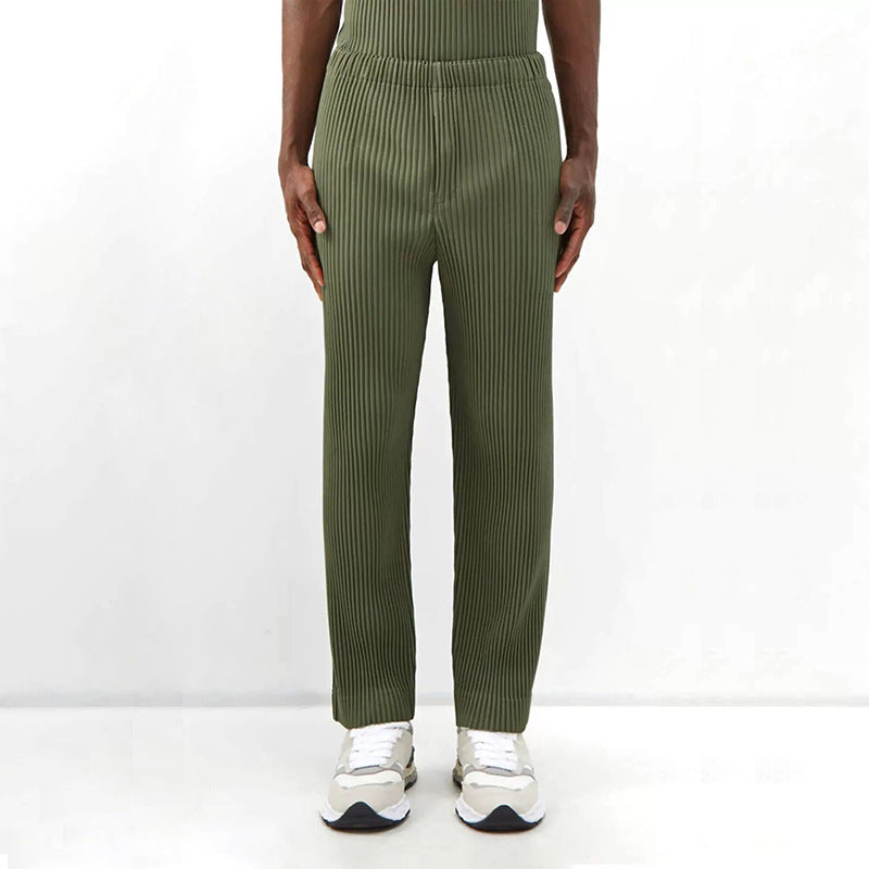 Pantaloni Uomo Gamba Ampia Dritta con Vestibilità Larga e Morbida – Stile Casual