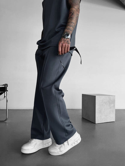 Men's Lounge Set with Sleeveless Top and Tailored Pants