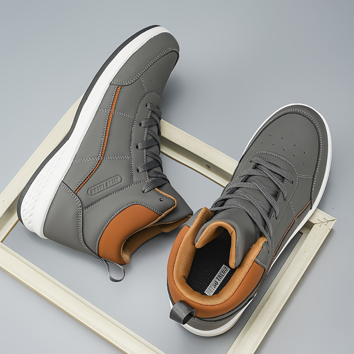Scarpe Outdoor Uomo Alte per Tutte le Stagioni con Lacci e Suola Antiscivolo – Stile Funzionale
