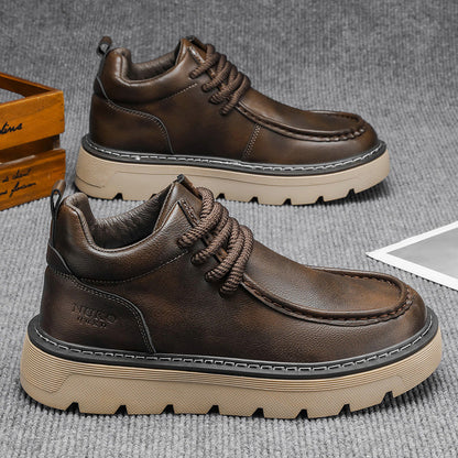 Sneakers Uomo Mid-Top con Suola Platform – Look Retrò