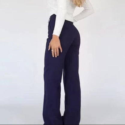 Pantaloni Donna a Vita Alta Gamba Dritta per Ufficio – Stile Classico