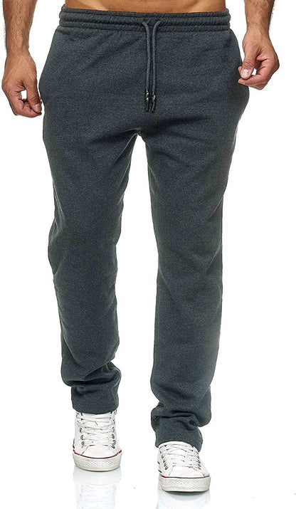 Pantaloni della Tuta Uomo Gamba Dritta Microelastici Foderati in Pile – Comfort Termico