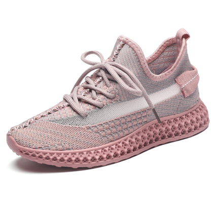 Scarpe da Ginnastica Donna in Maglia con Zeppa – Punta Tonda e Apertura Bassa