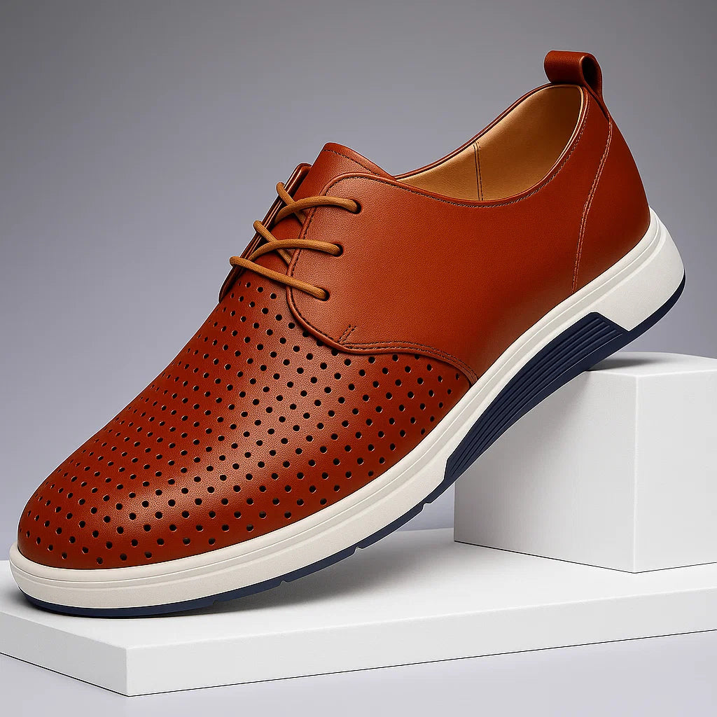 Men's Moccasins with Slip-On Design, Ventilated Upper, and Grip-Edge Sole