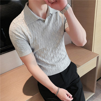 Polo Estiva para Hombre de Manga Corta con Cuello Clásico