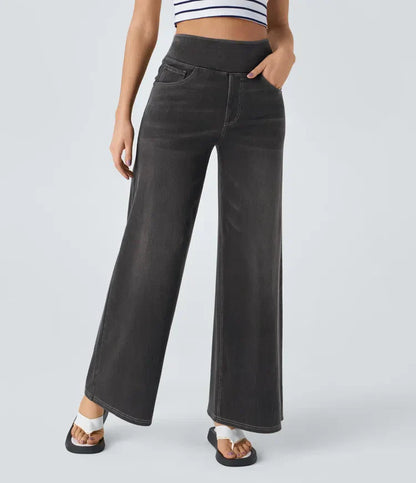 High Waist Women's Pants with Elastic Band