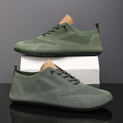 Herresneakers i åndbart mesh med snørebånd – lette og afslappede