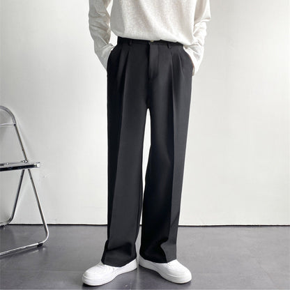 Pantaloni Uomo Slim Fit Sartoriali – Taglio Strutturato con Pieghe Frontali