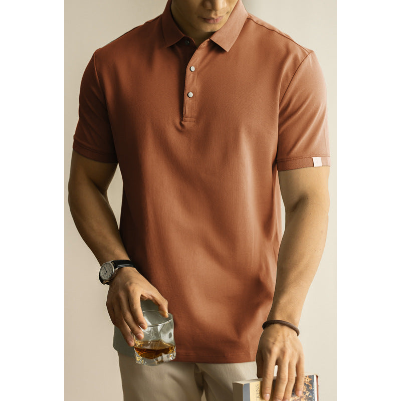 Polo Uomo Primaverile a Maniche Corte con Colletto a Rever – Misto Cotone