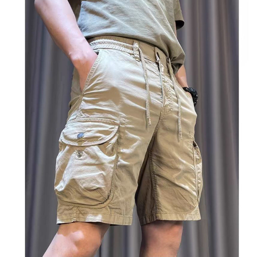 Men's Overalls with Multiple Pockets and Cropped Straight Leg – Casual Utility Style