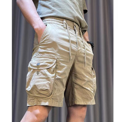 Men's Overalls with Multiple Pockets and Cropped Straight Leg – Casual Utility Style