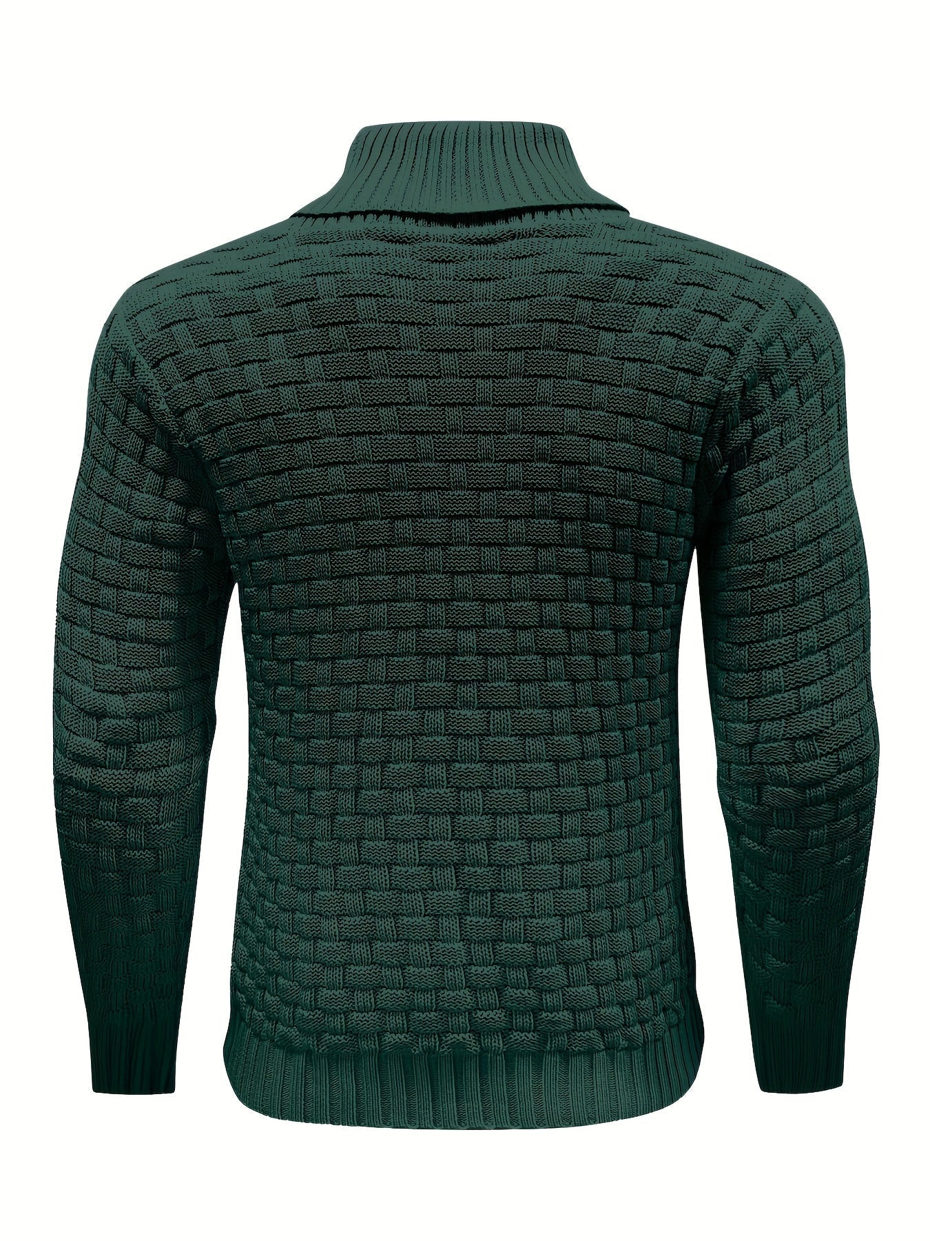Maglione Uomo in Maglia Waffle con Collo a Sciarpa