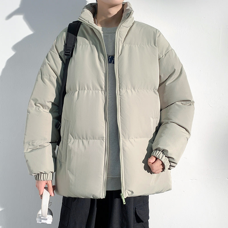 Men's Long Plaid Coat for Fall/Winter with Notched Collar and Front Pockets