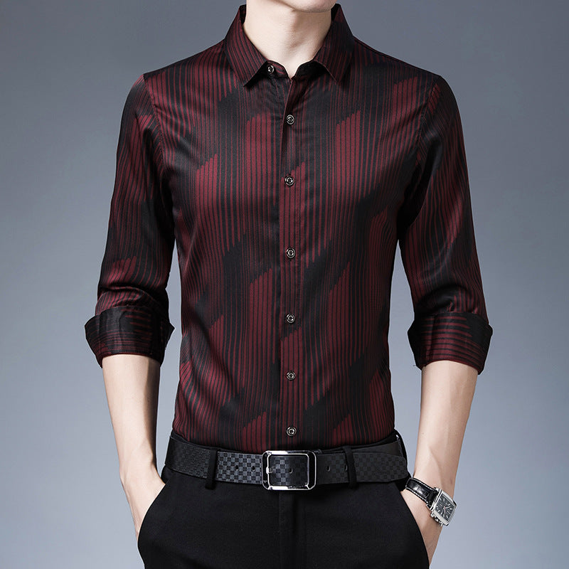 Men's Long Sleeve Shirt with Front Button Closure – Regular Fit