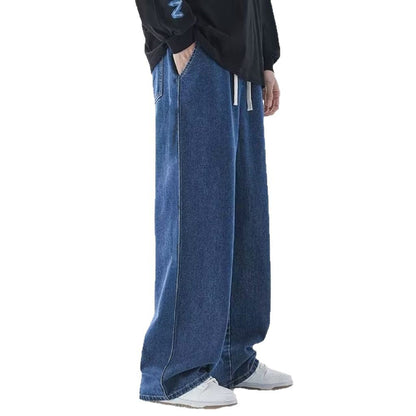 Pantaloni Uomo a Gamba Larga con Vita Media – Vestibilità Ampia