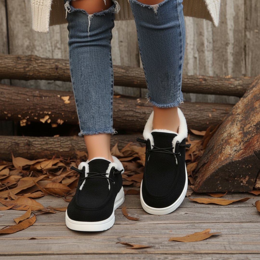 Zapatos de Invierno Slip-On para Mujer con Suela Antideslizante y Ajuste Flexible
