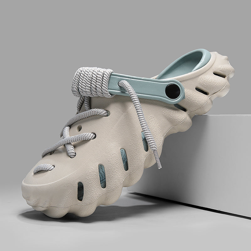 Men's Clogs with Laces and Ventilated Foam Upper – Adjustable Fit