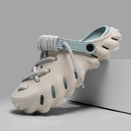 Men's Clogs with Laces and Ventilated Foam Upper – Adjustable Fit