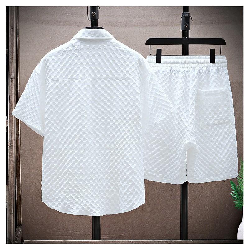 Men's Two-Piece Suit with Shirt and Shorts – Loose Fit
